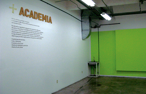Preparación de la sala Academia