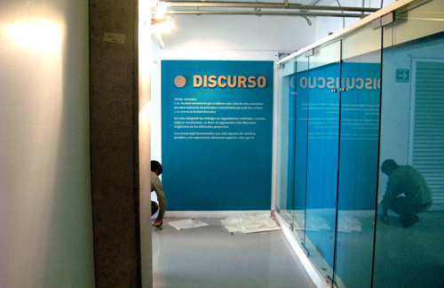 Preparación de la sala Discurso